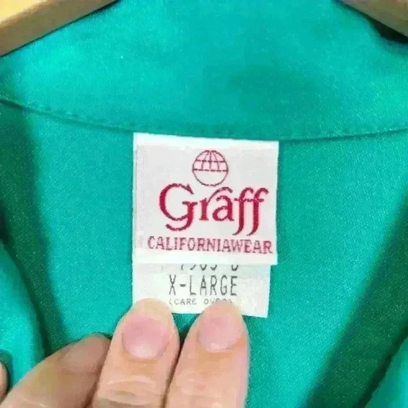 VINTAGE 70s 80s Bomber Jacket House Chore Coat Barn Jacket 3/5 Sleeve Teal XL - Picture 4 of 11